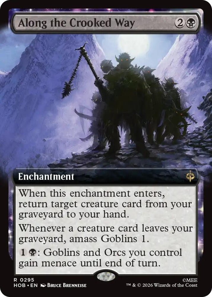 Image for Along the Crooked Way (Extended Art) (295) (HOB) - Magic: The Gathering