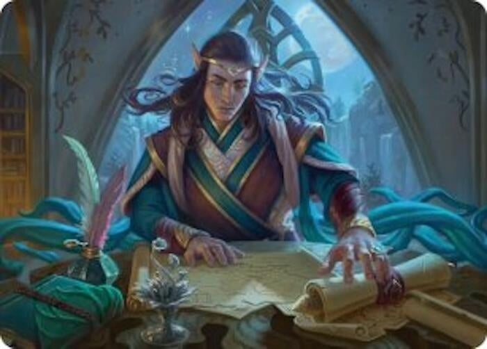 Image for Elrond, Moon-Reader Art Card (9) (ASHOB) - Magic: The Gathering