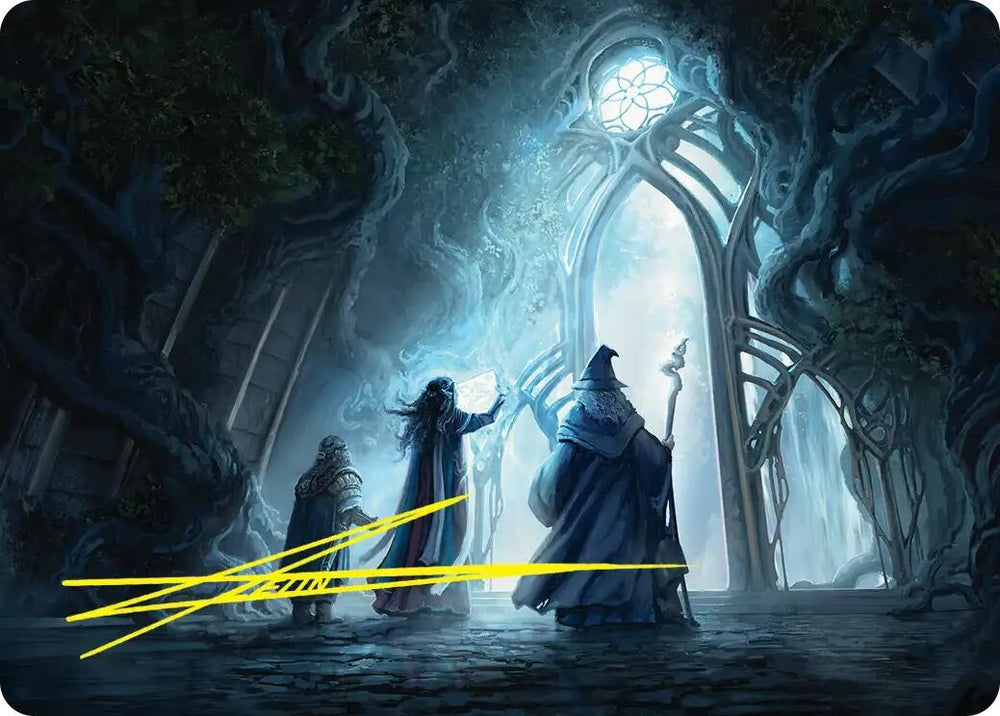 Image for Uncover the Moon-Letters Art Card (Gold-Stamped Signature) (13) (ASHOB) - Magic: The Gathering