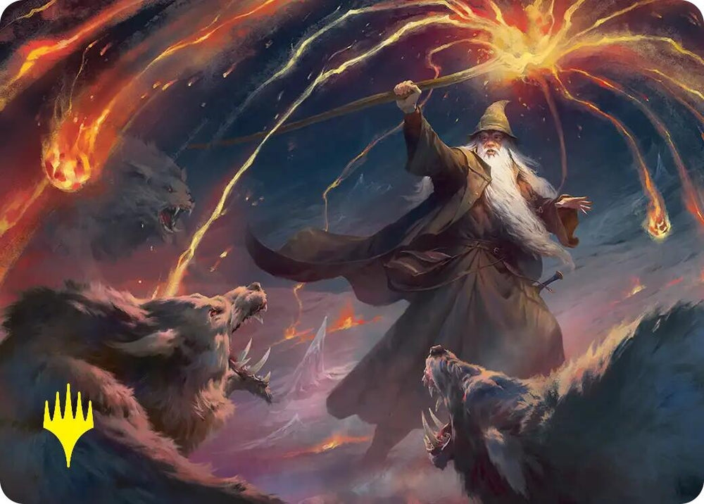 Image for Gandalf, Shadow's Foe Art Card (Gold-Stamped) (46) (ASHOB) - Magic: The Gathering