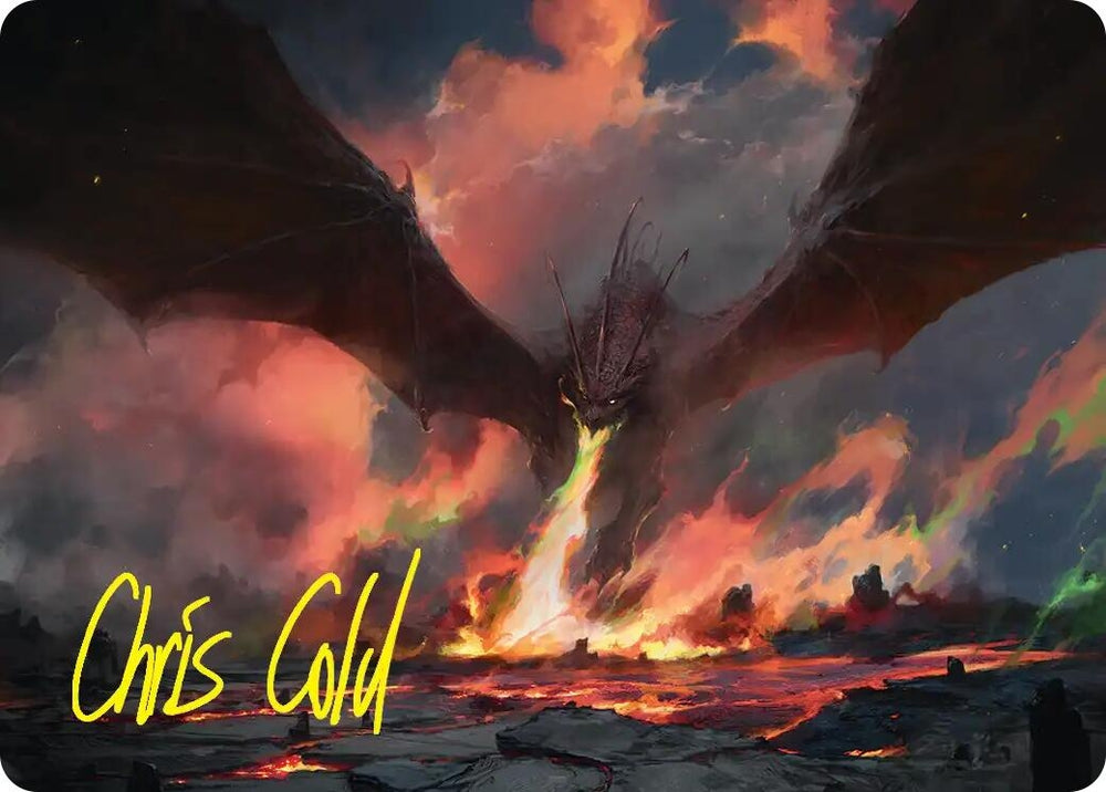 Image for Smaug, the Great Calamity Art Card (Gold-Stamped Signature) (17) (ASHOB) - Magic: The Gathering