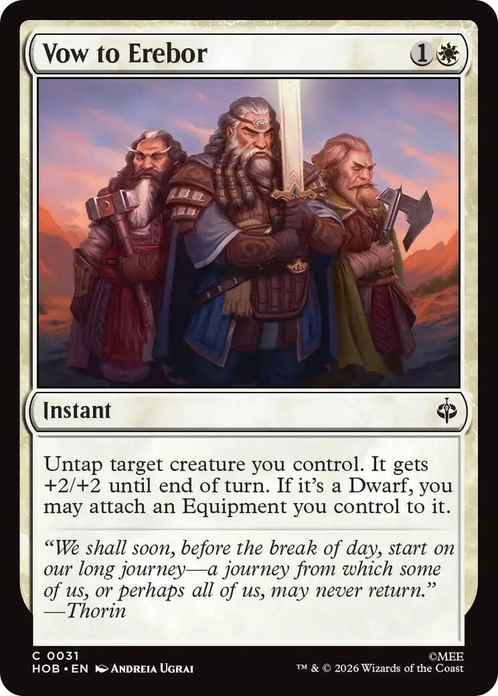 Image for Vow to Erebor (31) (HOB) - Magic: The Gathering