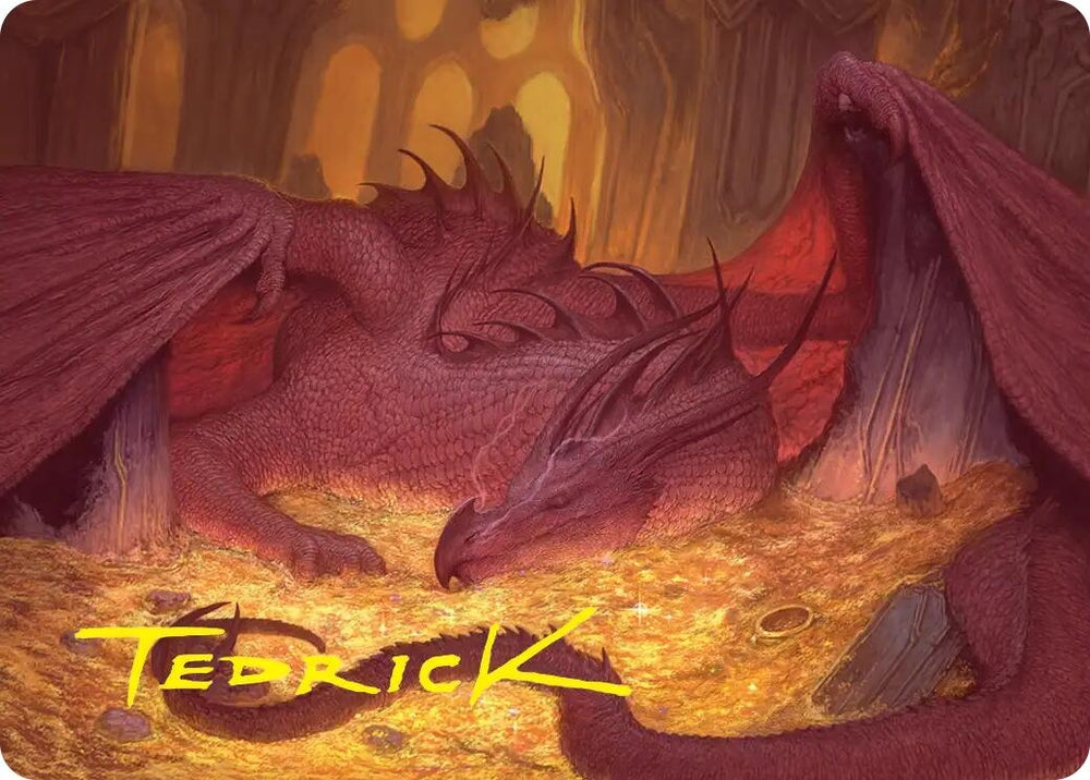 Image for Smaug the Magnificent Art Card (Gold-Stamped Signature) (43) (ASHOB) - Magic: The Gathering