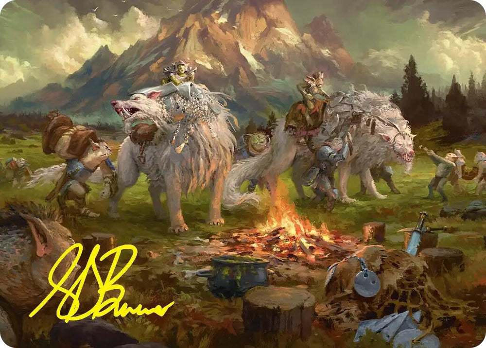 Image for Mount Gundabad Mobilizes Art Card (Gold-Stamped Signature) (54) (ASHOB) - Magic: The Gathering