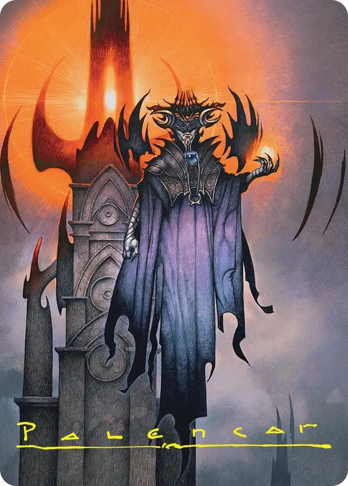 Image for Sauron, the Lidless Eye Art Card (Gold-Stamped Signature) (36) (ASHOB) - Magic: The Gathering