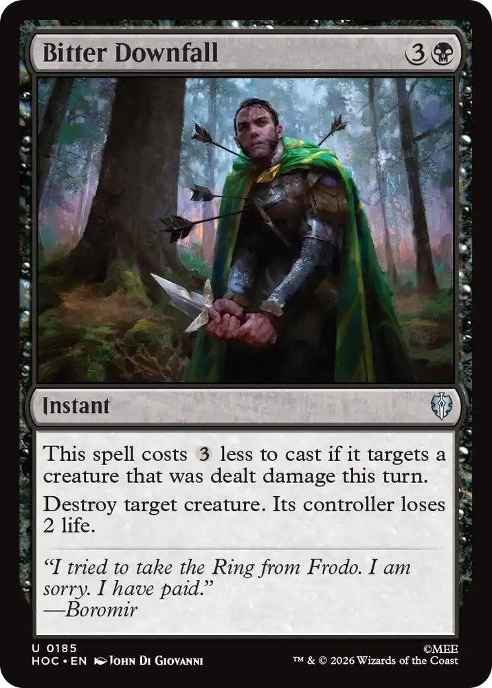 Image for Bitter Downfall (185) (HOC) - Magic: The Gathering