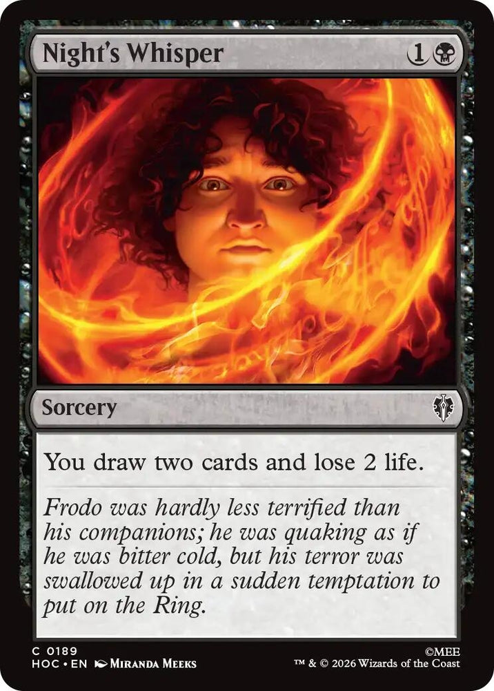 Image for Night's Whisper (189) (HOC) - Magic: The Gathering