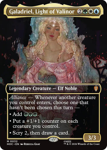 Image for Galadriel, Light of Valinor (Borderless) (32) (HOC) - Magic: The Gathering