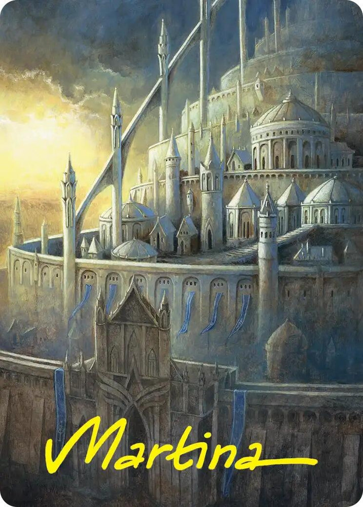 Image for Minas Tirith Art Card (Gold-Stamped Signature) (38) (ASHOB) - Magic: The Gathering