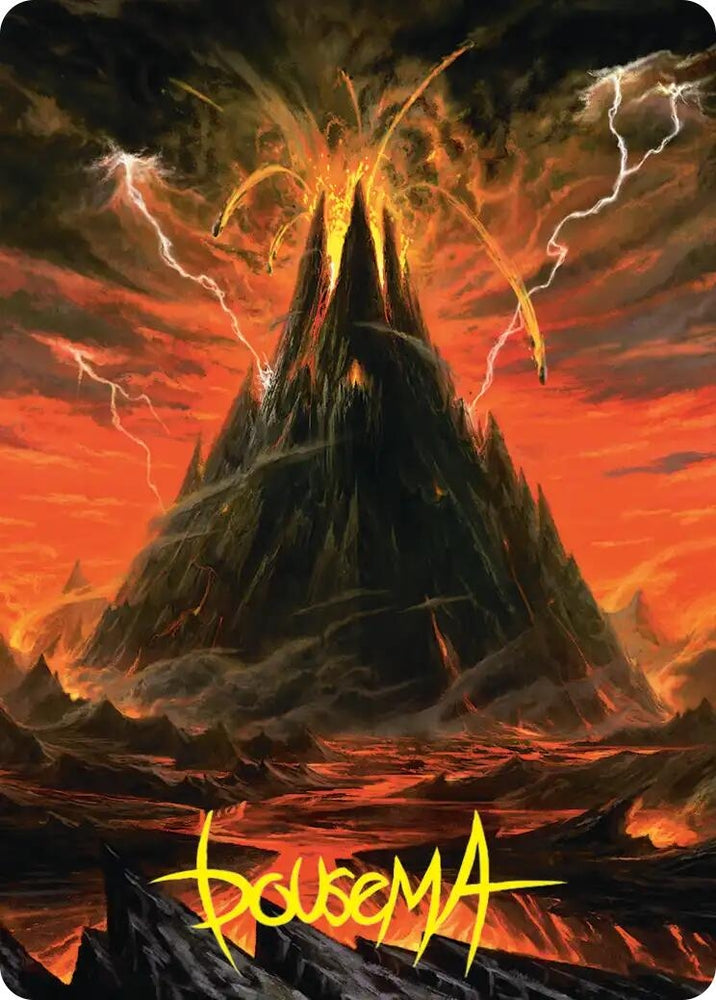 Image for Mount Doom Art Card (Gold-Stamped Signature) (39) (ASHOB) - Magic: The Gathering