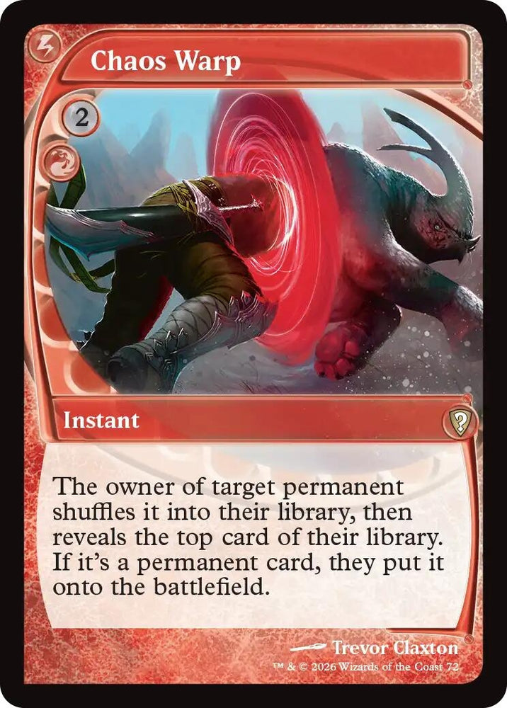Image for Chaos Warp (Future Sight) (72) (MBC) - Magic: The Gathering