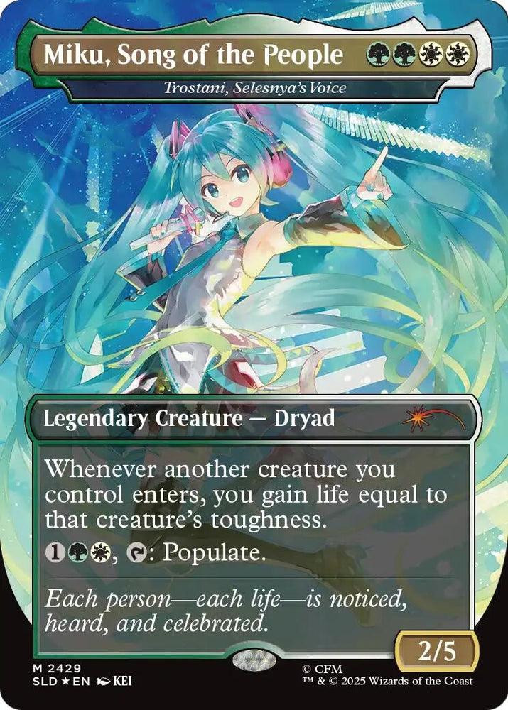 Image for Miku, Song of the People - Trostani, Selesnya's Voice (2429) (SLD) - Magic: The Gathering