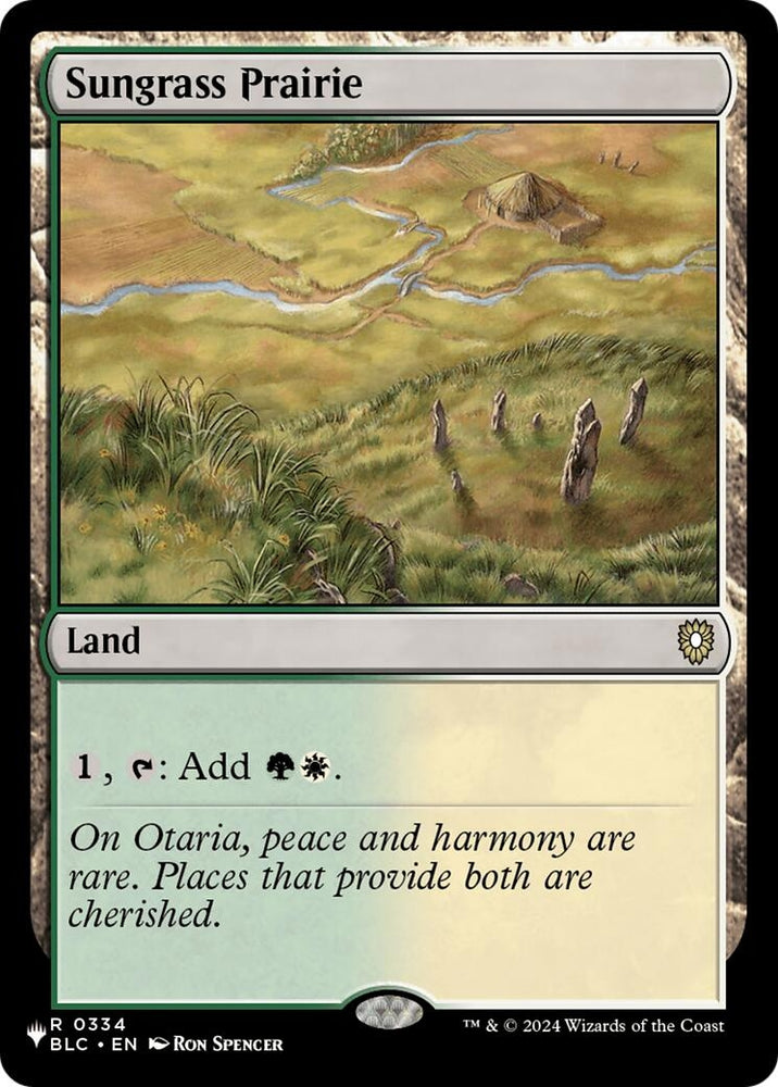 Image for Sungrass Prairie (BLC) (334) (LIST) - Magic: The Gathering