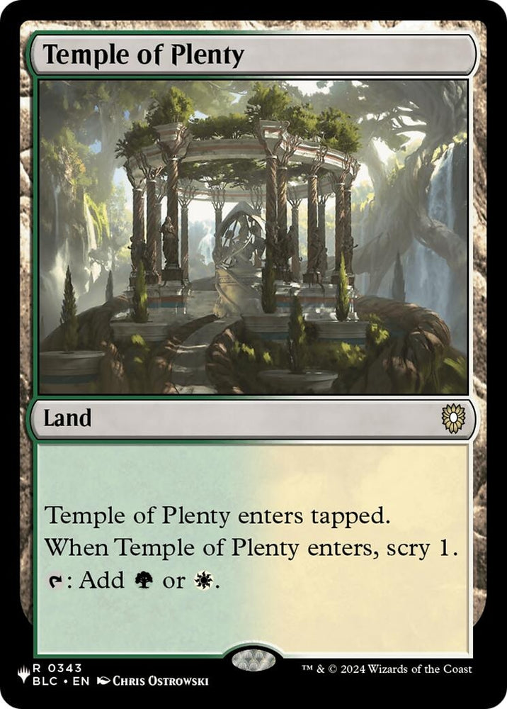 Image for Temple of Plenty (343) (LIST) - Magic: The Gathering
