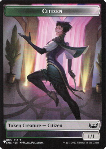 Image for Citizen // Dinosaur Double-Sided Token (12 // 7) (LIST) - Magic: The Gathering