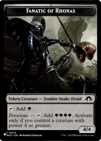 Image for Fanatic of Rhonas // Elemental Double-Sided Token (20) (LIST) - Magic: The Gathering