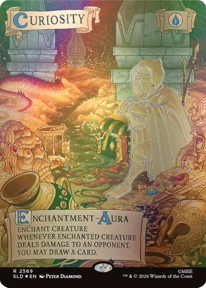 Image for Curiosity (2569) (Out Of Sight Foil) (2569) (SLD) - Magic: The Gathering