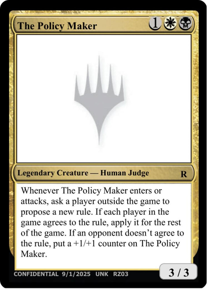 Image for The Policy Maker (UNK) - Magic: The Gathering