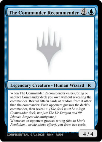 Image for The Commander Recommender (UNK) - Magic: The Gathering