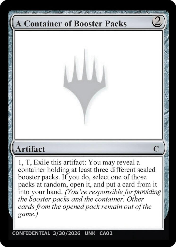 Image for A Container of Booster Packs (UNK) - Magic: The Gathering