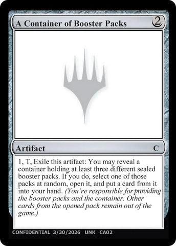 Image for A Container of Booster Packs (UNK) - Magic: The Gathering