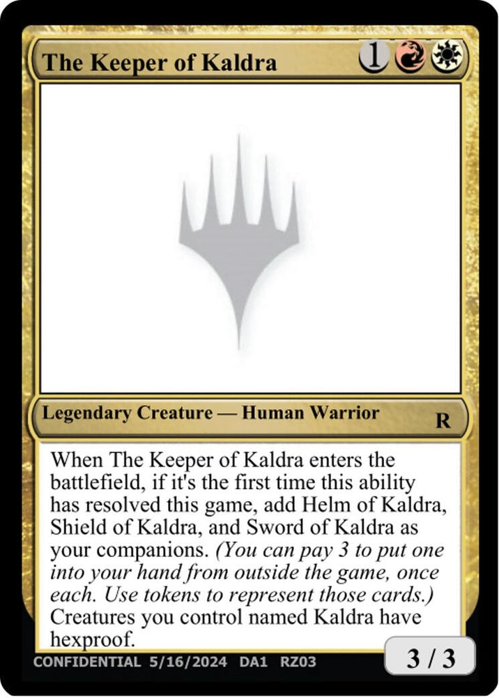 Image for The Keeper of Kaldra (UNK) - Magic: The Gathering