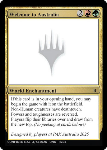 Image for Welcome to Australia (UNK) - Magic: The Gathering