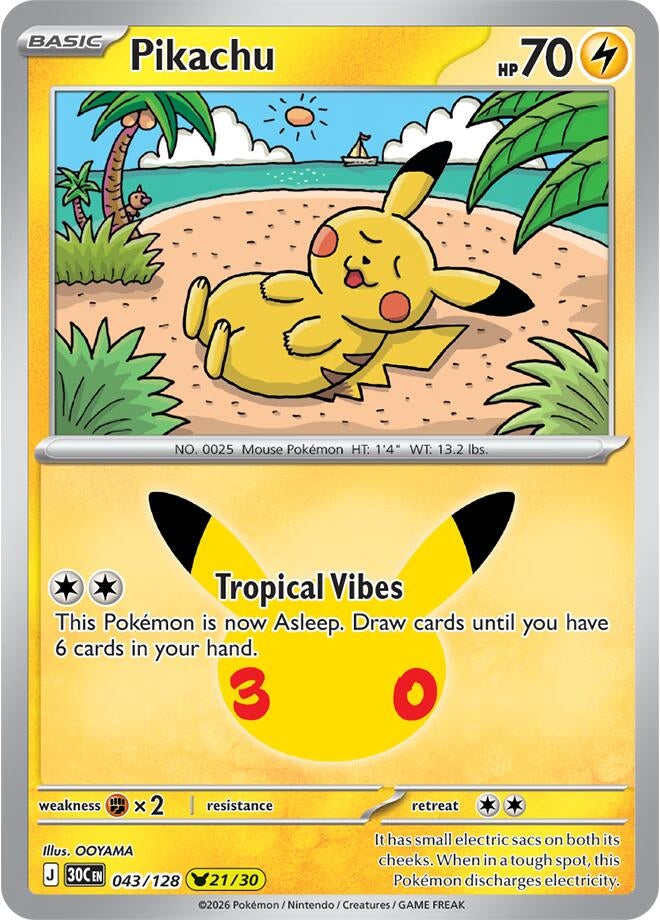 Image for Pikachu (043/128) (30C) - Pokemon