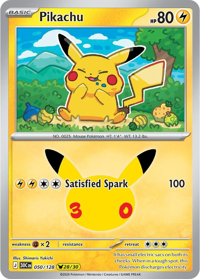 Image for Pikachu (050/128) (30C) - Pokemon