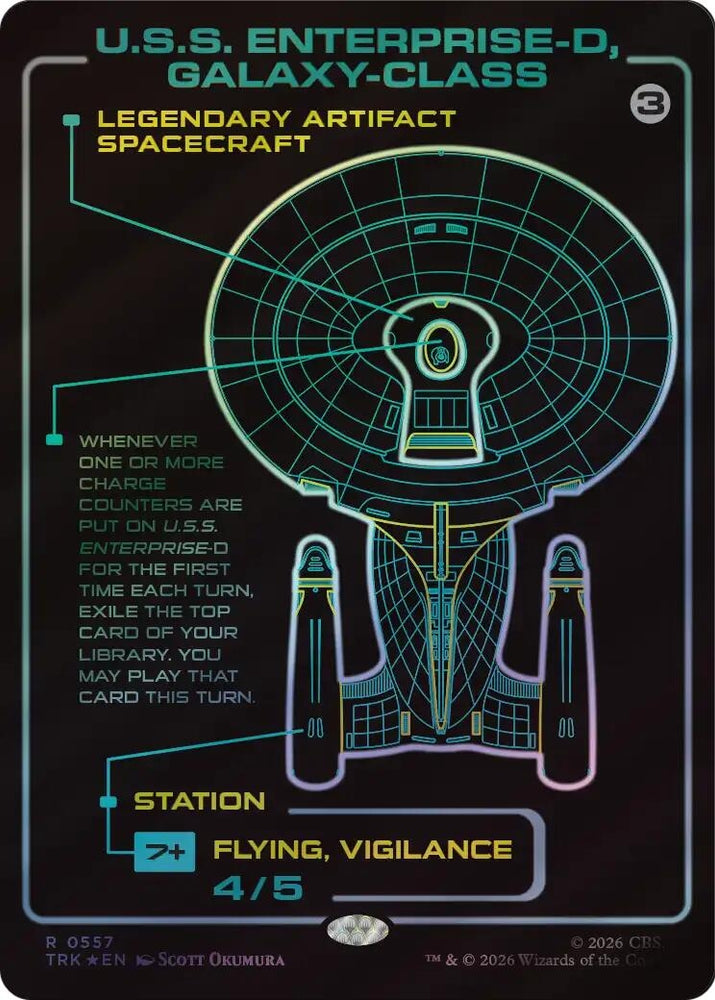 Image for U.S.S. Enterprise-D, Galaxy-Class (Showcase) (557) (TRK) - Magic: The Gathering