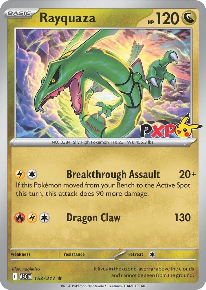 Image for Rayquaza - 153/217 (Cosmos Holo) (153/217) (MCAP) - Pokemon