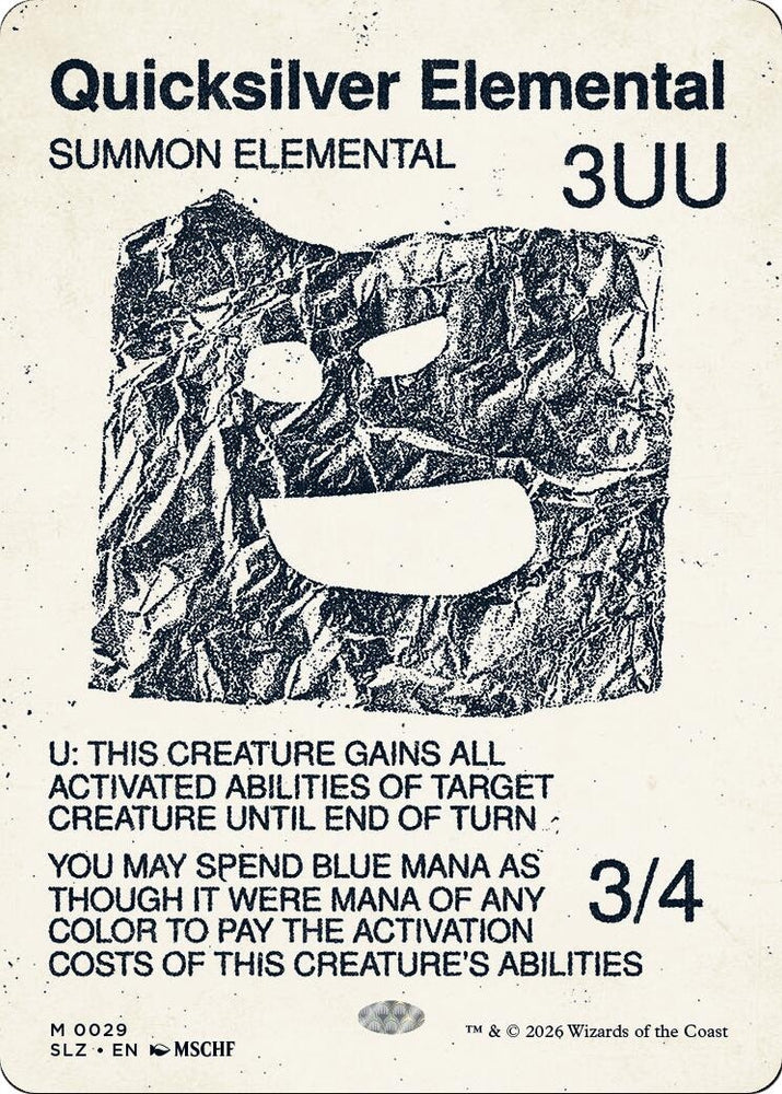 Image for Quicksilver Elemental (0029) (29) (SLZ) - Magic: The Gathering
