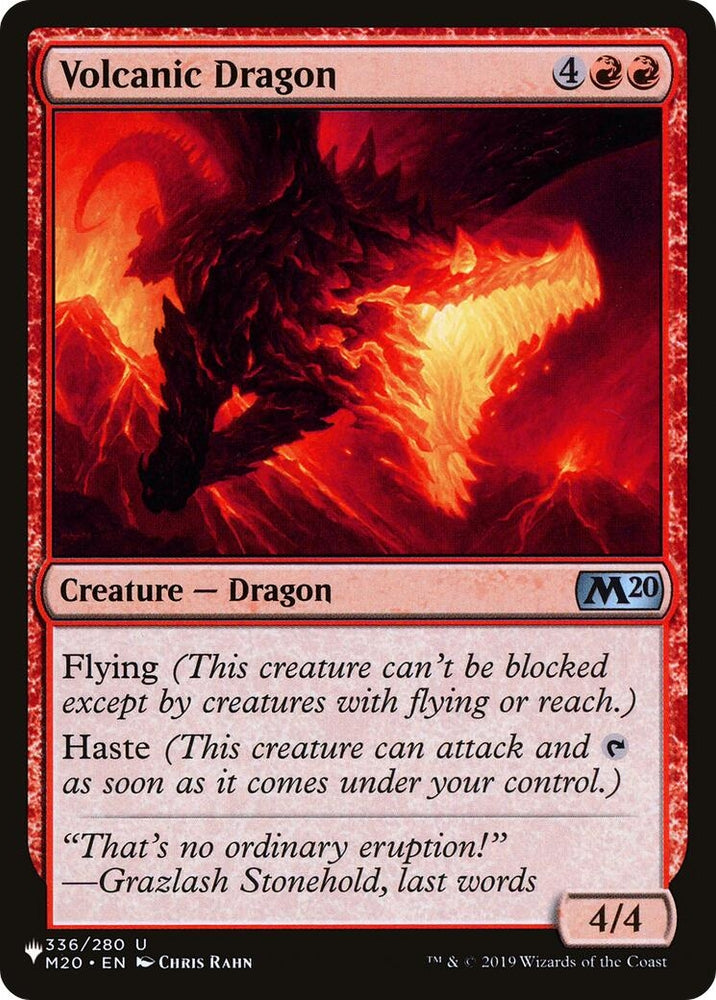 Image for Volcanic Dragon (M20) (336) (LIST) - Magic: The Gathering
