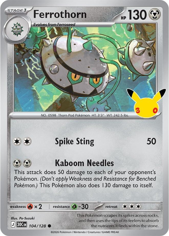 Image for Ferrothorn (104/128) (30C) - Pokemon