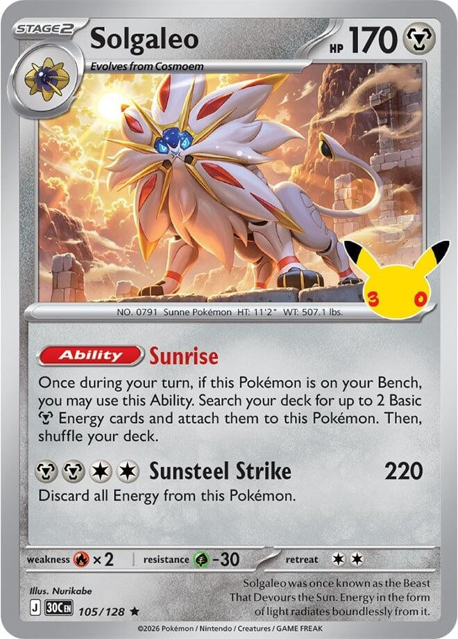 Image for Solgaleo (105/128) (30C) - Pokemon