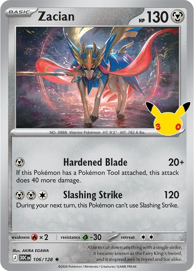 Image for Zacian (106/128) (30C) - Pokemon