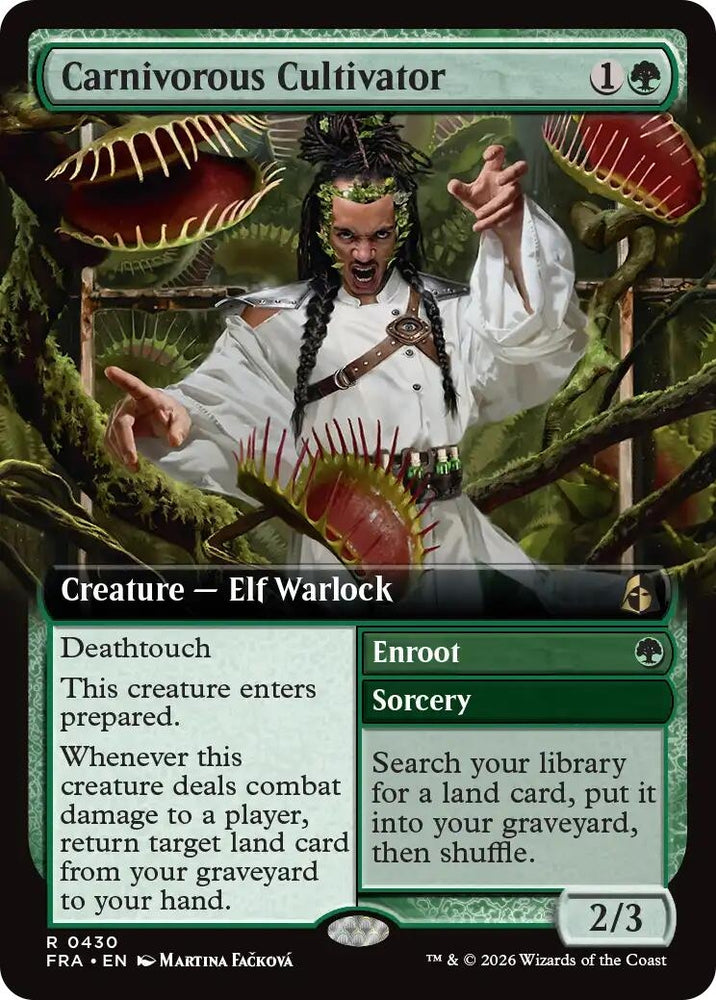 Image for Carnivorous Cultivator (Extended Art) (430) (FRA) - Magic: The Gathering