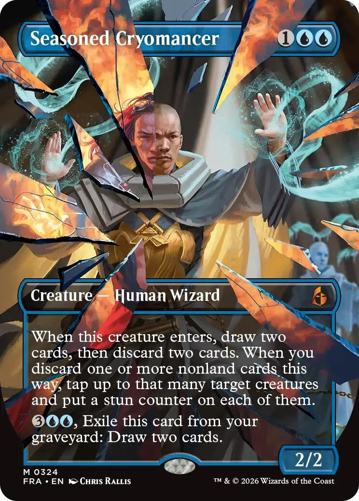 Image for Seasoned Cryomancer (Borderless) (0324) (324) (FRA) - Magic: The Gathering