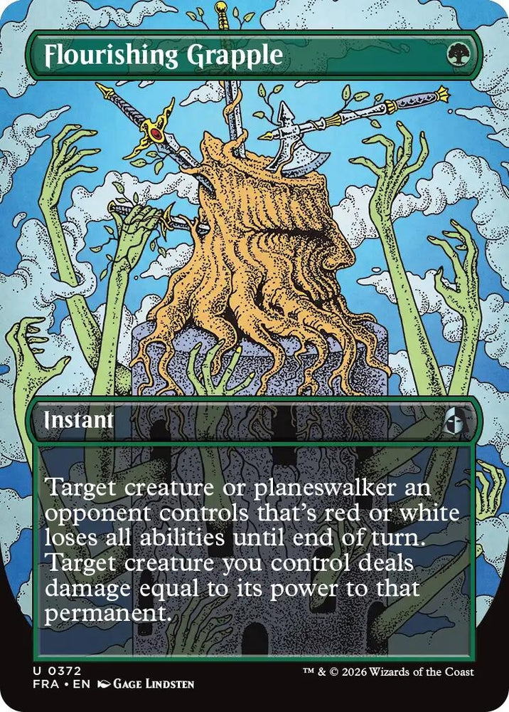 Image for Flourishing Grapple (Borderless) (372) (FRA) - Magic: The Gathering