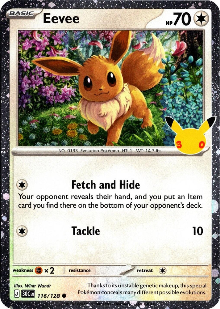 Image for Eevee - 116/128 (30th Celebration) (116/128) (BLE) - Pokemon