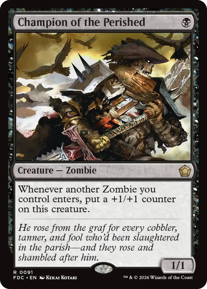 Image for Champion of the Perished (91) (FDC) - Magic: The Gathering