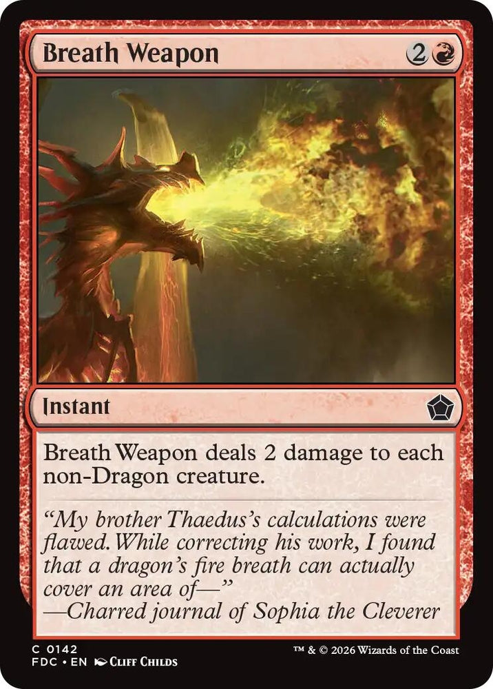 Image for Breath Weapon (142) (FDC) - Magic: The Gathering