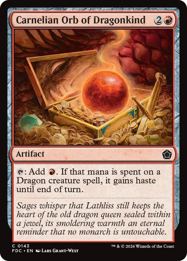Image for Carnelian Orb of Dragonkind (143) (FDC) - Magic: The Gathering