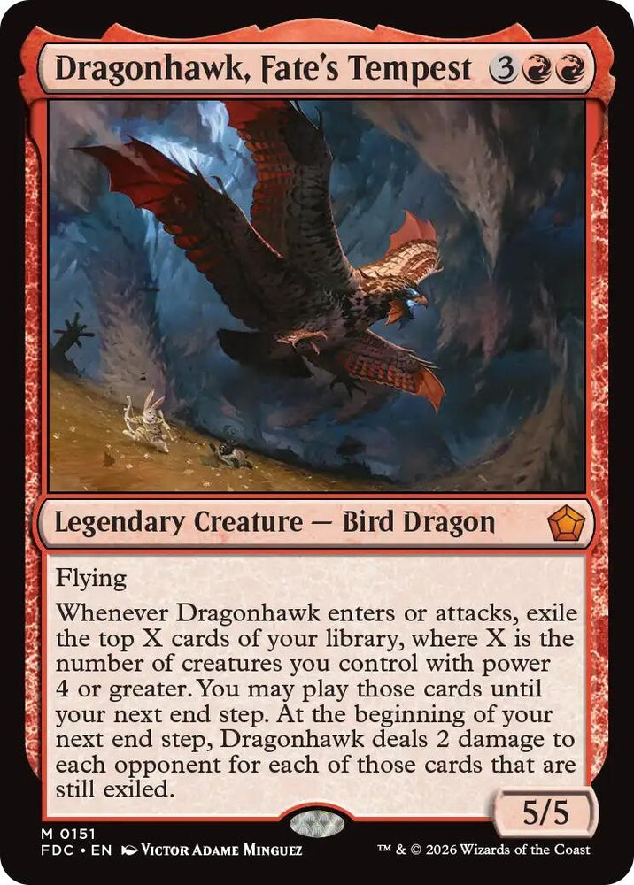 Image for Dragonhawk, Fate's Tempest (151) (FDC) - Magic: The Gathering