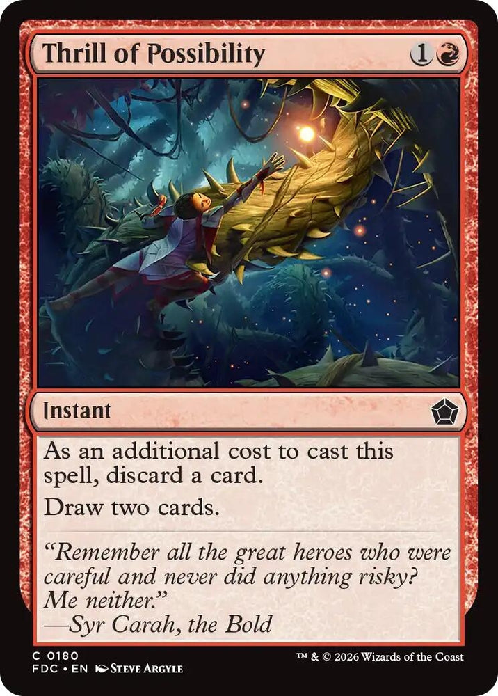 Image for Thrill of Possibility (180) (FDC) - Magic: The Gathering