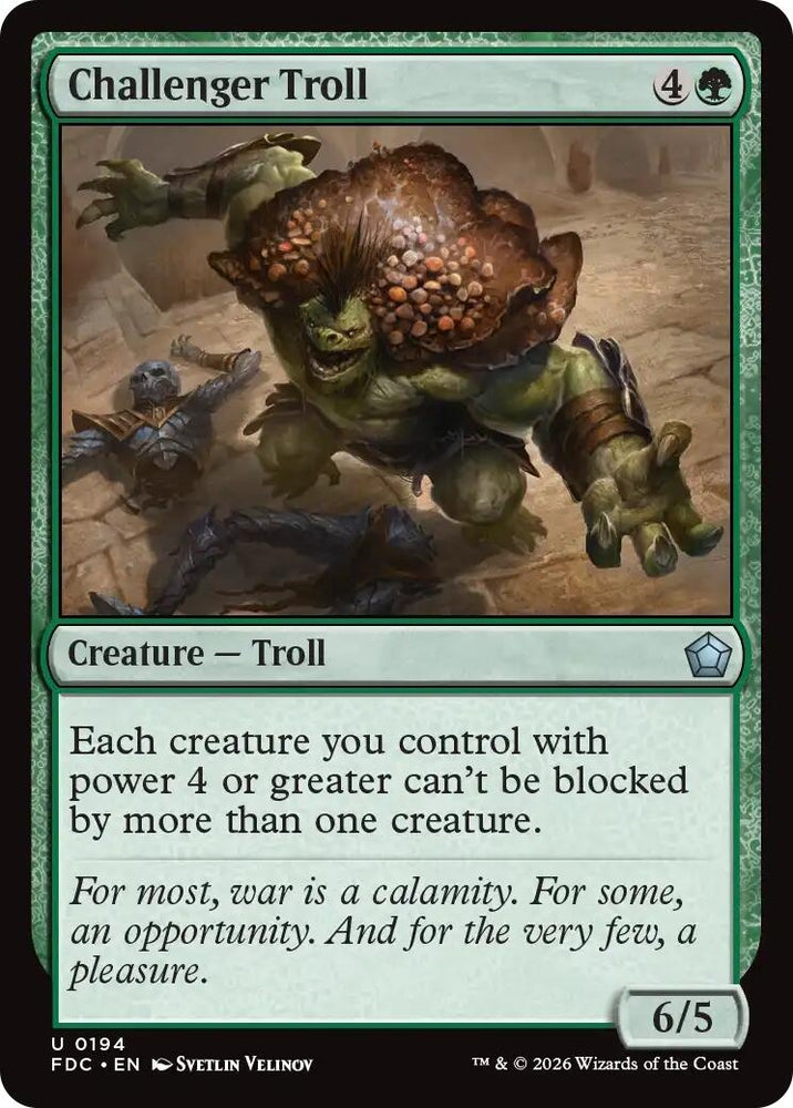 Image for Challenger Troll (194) (FDC) - Magic: The Gathering