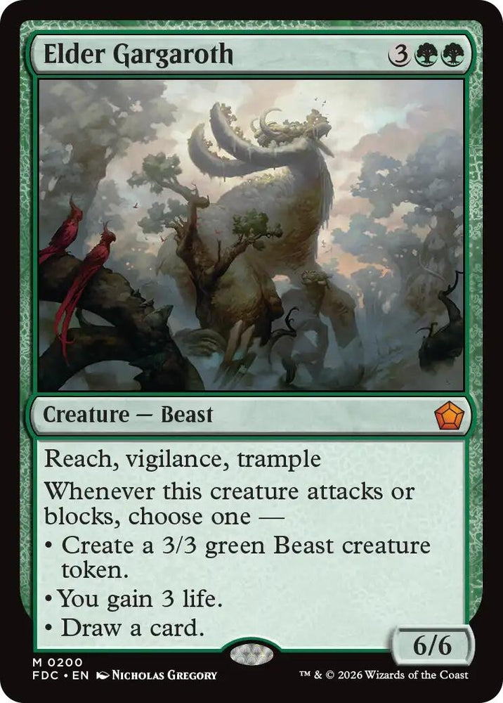 Image for Elder Gargaroth (200) (FDC) - Magic: The Gathering