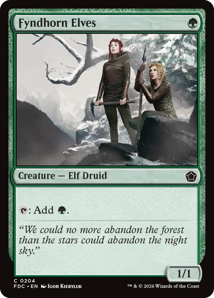 Image for Fyndhorn Elves (204) (FDC) - Magic: The Gathering