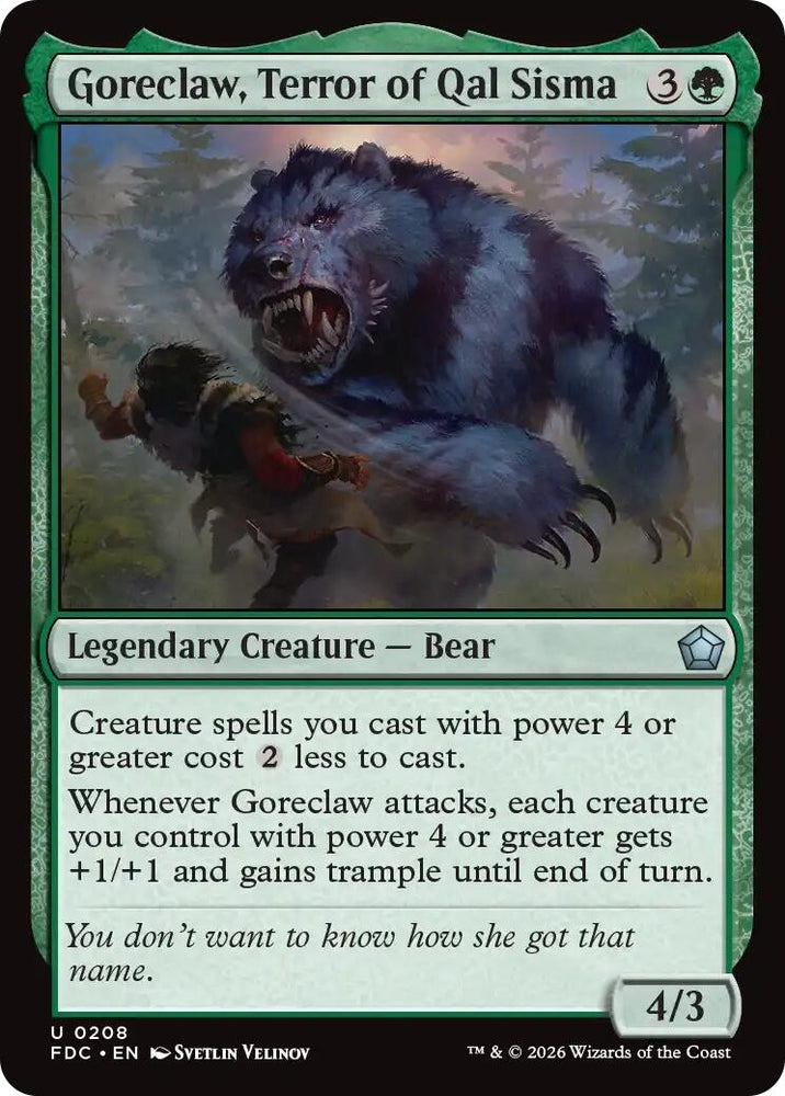 Image for Goreclaw, Terror of Qal Sisma (208) (FDC) - Magic: The Gathering