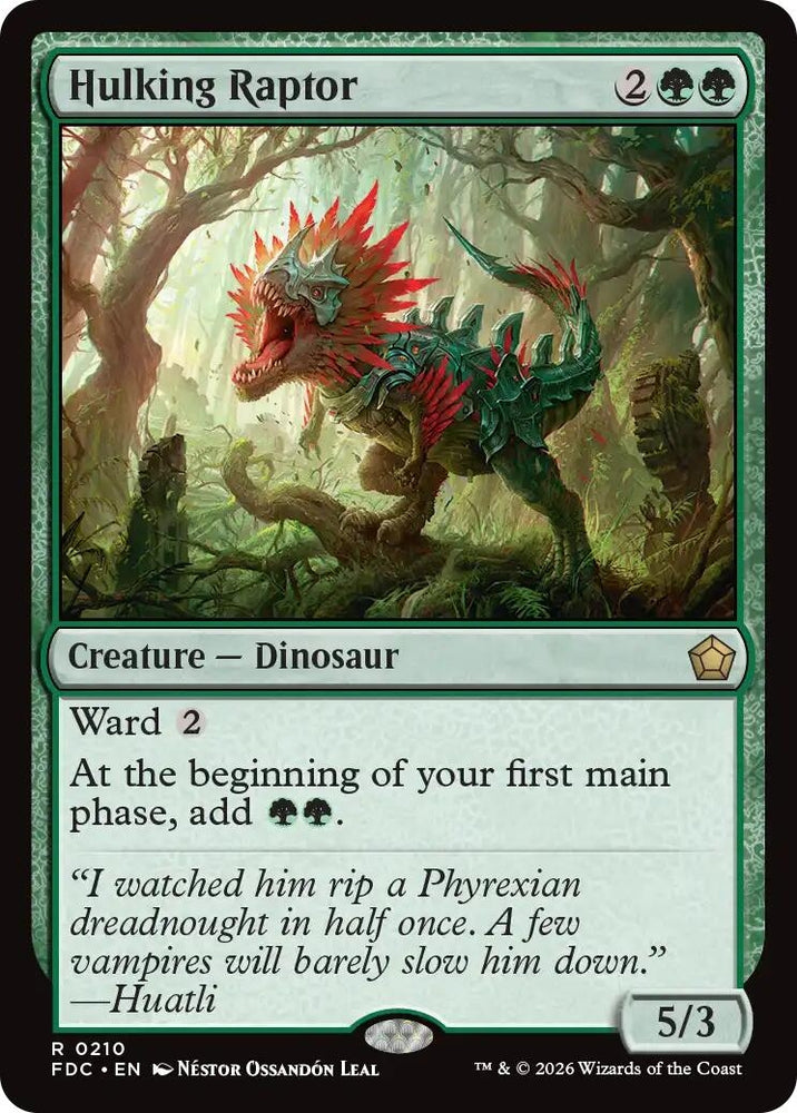 Image for Hulking Raptor (210) (FDC) - Magic: The Gathering